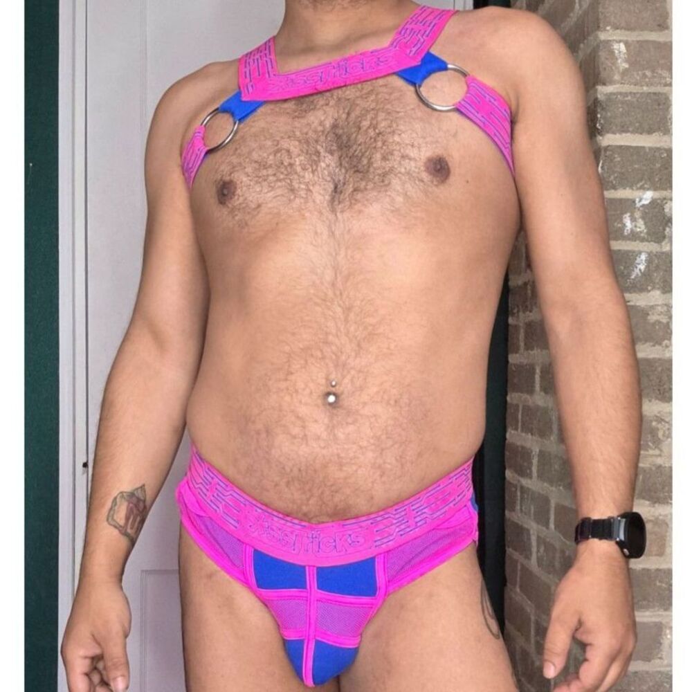 CyberTech Briefs & Harness Harness Set | NEON PINK + BLUE